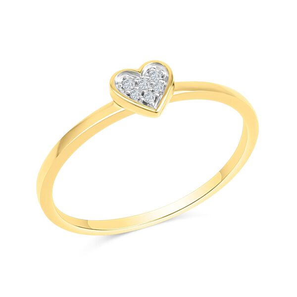 Diamonds by Ellen K. Ring 585 Gelbgold zweifarbig Herz Brillanten 0