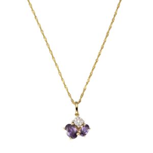 Fascination by Ellen K. Halskette Gold 375 Amethyst + Zirkonia