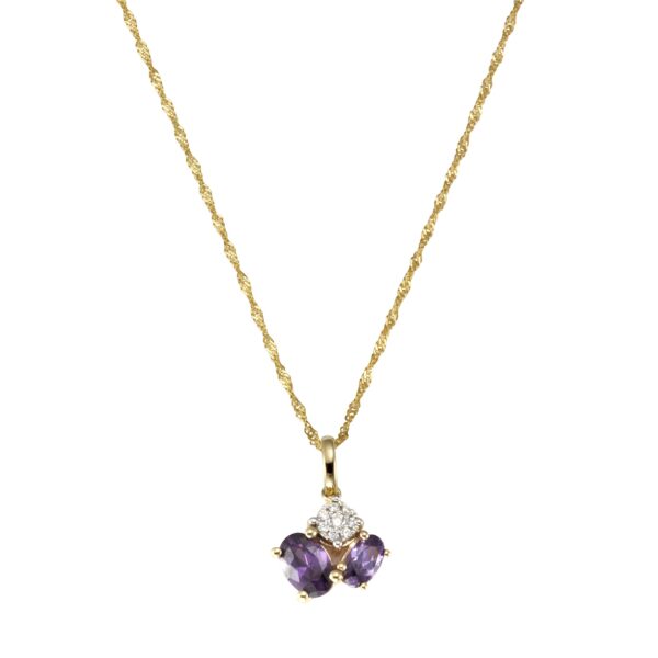 Fascination by Ellen K. Halskette Gold 375 Amethyst + Zirkonia