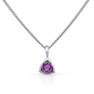 Orolino Anhänger mit Kette 585 Gold weiß Amethyst