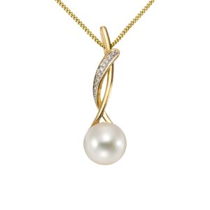 Orolino Anhänger mit Kette 585/- Gelbgold Perle Brillanten