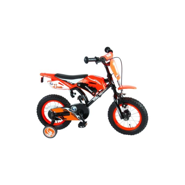 Kinderfahrrad Motorrad für Jungen Fahrrad 12 Zoll Kinderrad in Orange