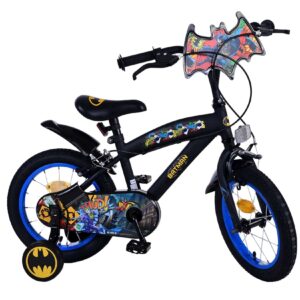 Kinderfahrrad Batman für Jungen 14 Zoll Kinderrad in Schwarz Fahrrad