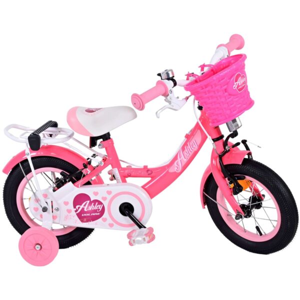 Kinderfahrrad Ashley für Mädchen 12 Zoll Kinderrad in Rosa/Rot