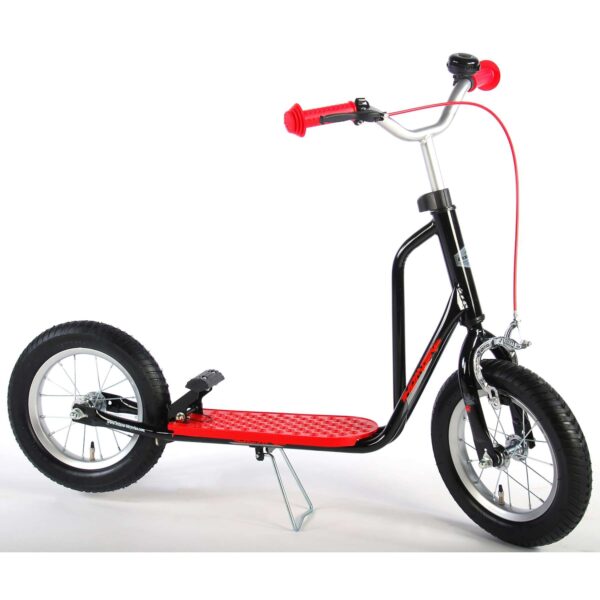 Roller 12 Zoll Kinderrad Schwarz in Rot Tretroller