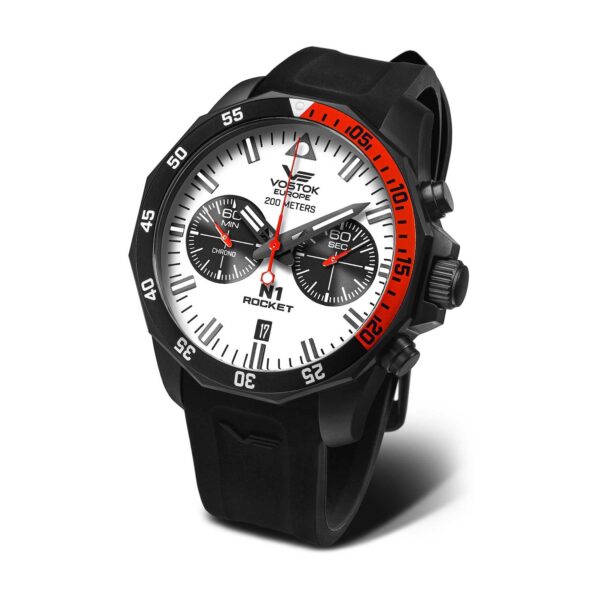 Vostok Europe Herrenarmbanduhr 6S21-225C620 Silikon Schwarz - 46 mm