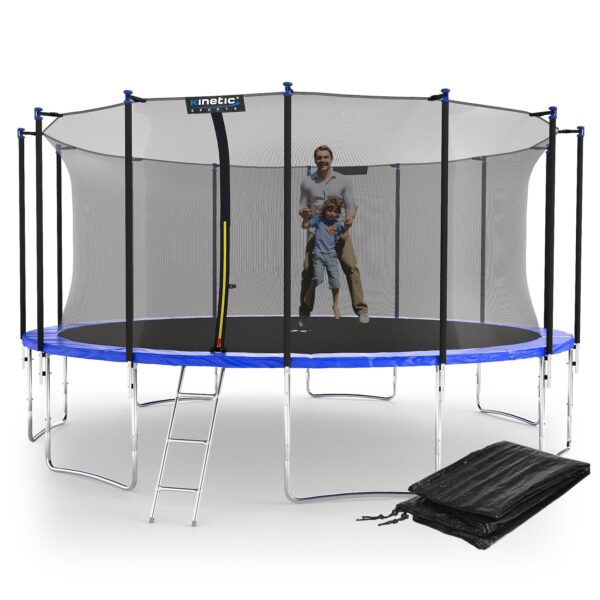 KINETIC SPORTS Trampolin Outdoor 'Salto Plus' Ø 183/244/305/366/400/430/490 cm - TÜV Rheinland geprüft