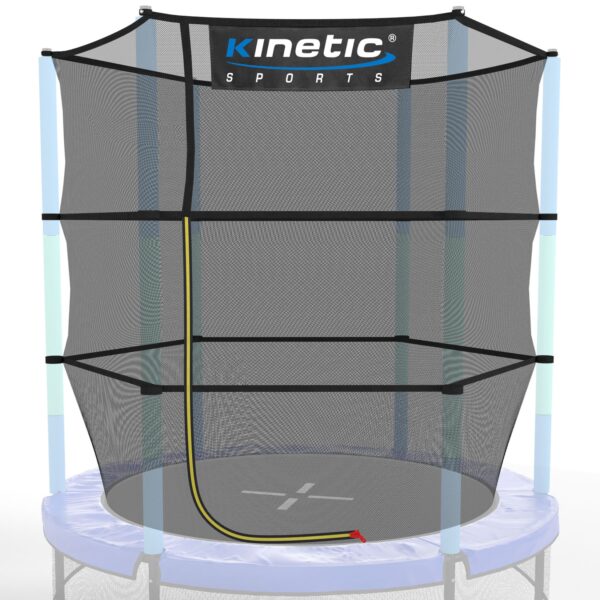 KINETIC SPORTS Trampolin Sicherheitsnetz für JUMPER 140 cm Kindertrampoline – Ersatz Fangnetz Netz mit Reißverschluss