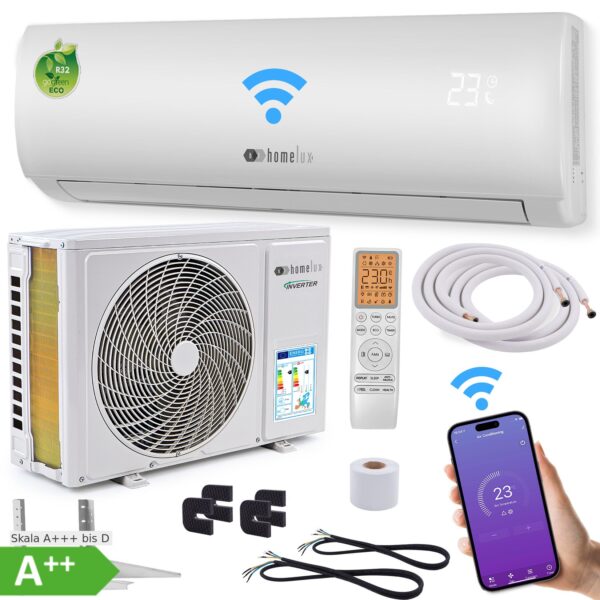 HOMELUX Split Klimaanlage Set 9000 BTU - mit WiFi/App Funktion