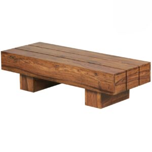 KADIMA DESIGN Massivholz Couchtisch SAAR: 120x45 cm