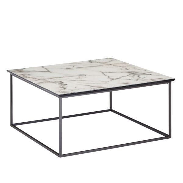 KADIMA DESIGN Quadratischer Couchtisch Marmor-Optik