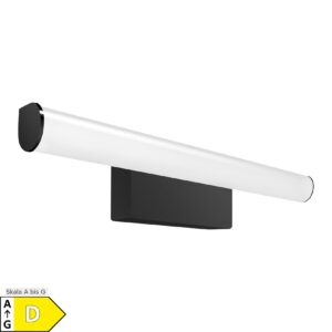 kalb   LED Spiegelleuchte 300mm rund Wandlampe 230V Badezimmer Leuchte schwarz warmweiß