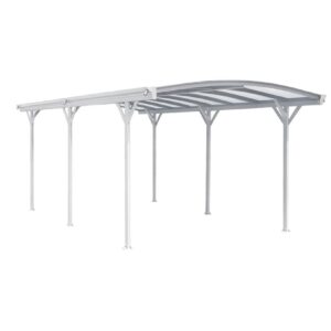 Design Carport London Aluminium Doppelstegplatten Beschichtung gegen UV-Strahlung Weiß