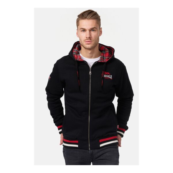 Lonsdale Herren Kapuzensweatjacke mit Reißverschluss normale Passform LANCASTER