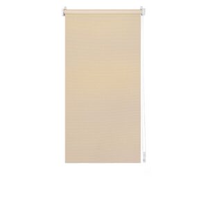 Ondeco Klemmrollos ohne Bohren Sichtschutz Rollo Fenster innen und Tür mit Klemmträger  Seitenzugrollo Lichtdurchlässig Blickdicht Sonnenschutz Trend Farbe: Sand