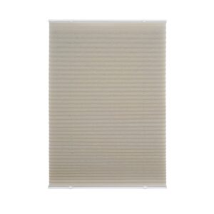 Ondeco Plissee Prompt ohne Bohren Basic mit Klemmträger Sonnenschutz Lichtschutz Klemmfix Farbe: Beige