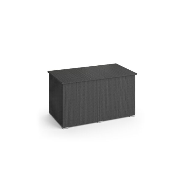 Oskar XXL Polyrattan Kissenbox 950L Auflagenbox Anthrazit Gartenbox Gartentruhe