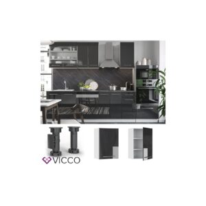 VICCO Hängeschrank 50 cm Anthrazit Küchenzeile Unterschrank Fame