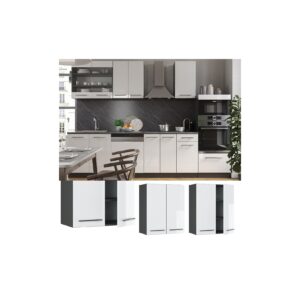 VICCO Hängeschrank 60 cm Weiß Hochglanz Küchenschrank Hängeschrank Küchenzeile Fame-Line