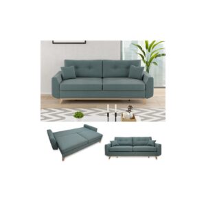 VitaliSpa Schlafsofa Schlafcouch Boxspringsofa Sidney Schlaffunktion Bettkasten