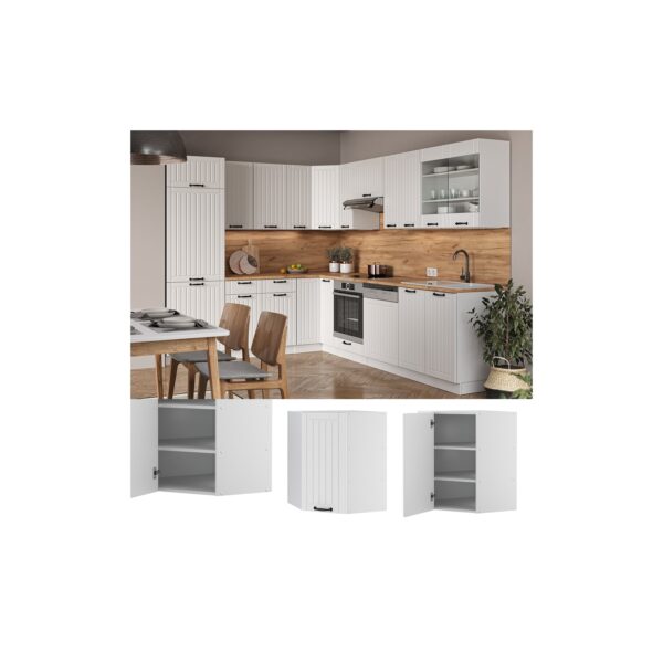 Vicco Eckhängeschrank 57 cm FAME Line Küchenschrank Küchenzeile Landhaus Weiß