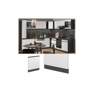 Vicco Geschirrspülerblende Küchenschrank Küchenmöbel R-Line J-Shape Anthrazit Weiß 60 cm modern