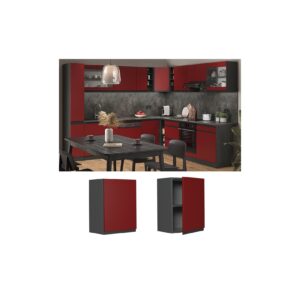 Vicco Hängeschrank Küchenschrank Küchenmöbel R-Line J-Shape Anthrazit Rot 45 cm modern