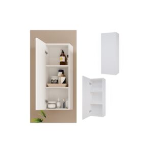 Vicco Hängeschrank Badschrank Badezimmerschrank Gloria Weiß 33 x 84 cm modern Badezimmer Tür 3 Fächer