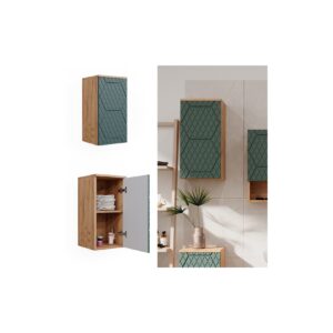 Vicco Hängeschrank Irma Eiche Grün 30 x 59 cm 2 Fächer Badezimmer